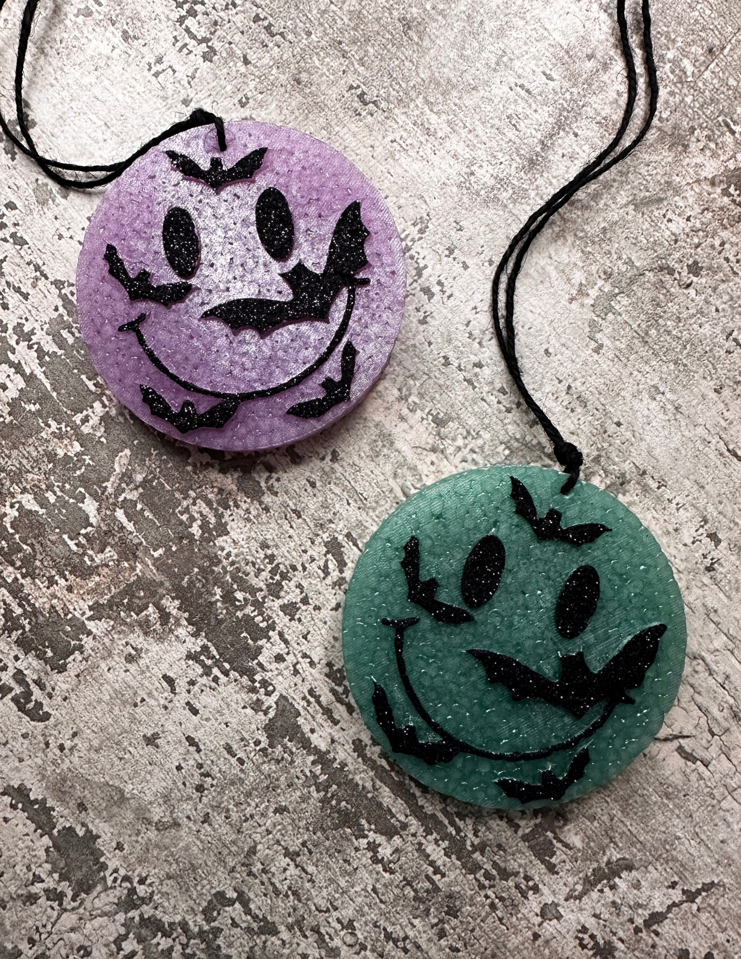 Smiling Face with Bats Freshie – Customizable!