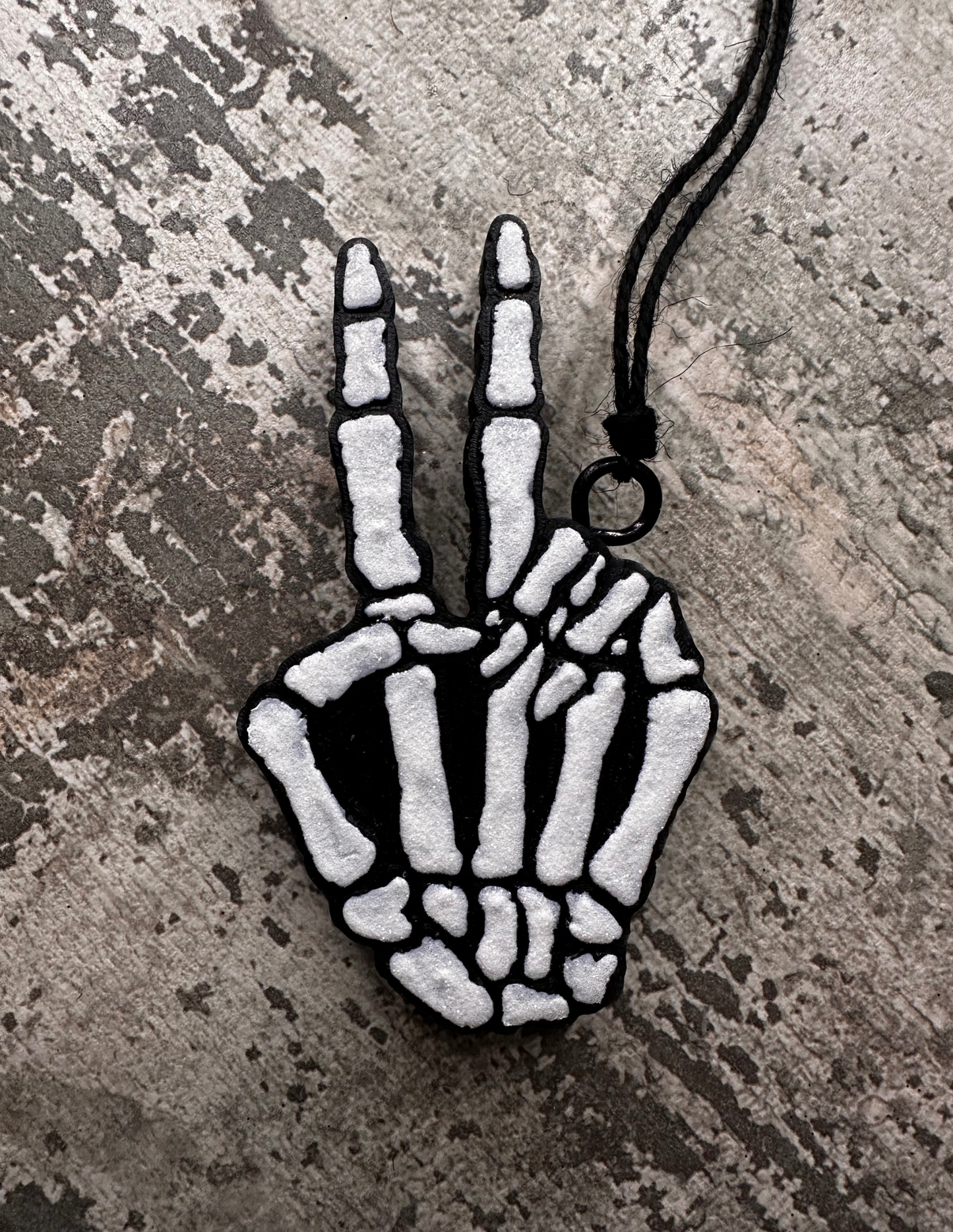 Peace Sign Skeleton Hand Freshie – Customizable!