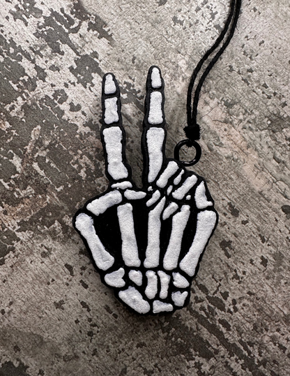 Peace Sign Skeleton Hand Freshie – Customizable!